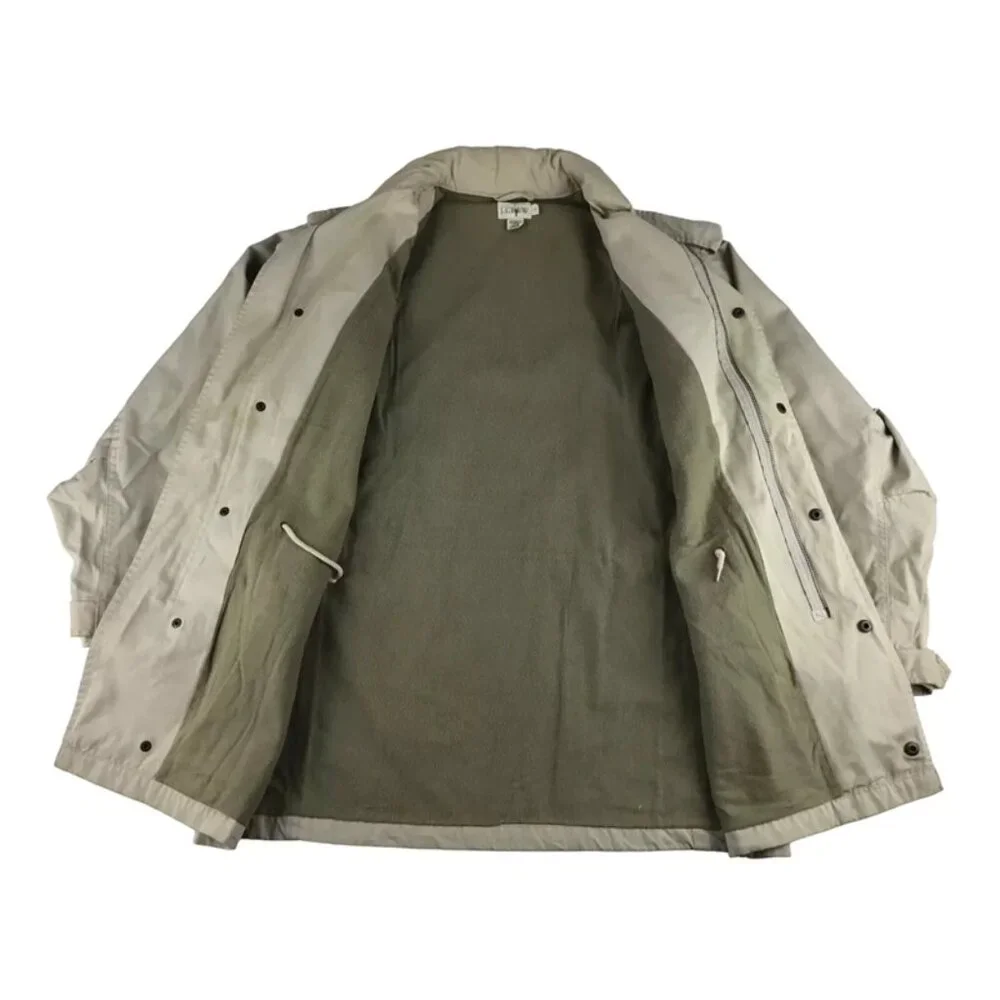 J.Crew Mens Beige 100% Cotton Long Sleeve Pockets Field Mechanic Jacket Size‎ S